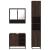 Set mobilier de baie, 3 piese, stejar maro, lemn prelucrat GartenMobel Dekor