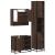 Set mobilier de baie, 3 piese, stejar maro, lemn prelucrat GartenMobel Dekor