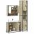 Set mobilier de baie, 3 piese, stejar sonoma, lemn prelucrat GartenMobel Dekor