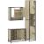 Set mobilier de baie, 3 piese, stejar sonoma, lemn prelucrat GartenMobel Dekor