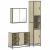 Set mobilier de baie, 3 piese, stejar sonoma, lemn prelucrat GartenMobel Dekor