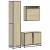 Set mobilier de baie, 3 piese, stejar sonoma, lemn prelucrat GartenMobel Dekor