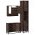 Set mobilier de baie, 3 piese, stejar maro, lemn prelucrat GartenMobel Dekor