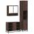 Set mobilier de baie, 3 piese, stejar maro, lemn prelucrat GartenMobel Dekor