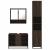 Set mobilier de baie, 3 piese, stejar maro, lemn prelucrat GartenMobel Dekor
