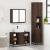 Set mobilier de baie, 3 piese, stejar maro, lemn prelucrat GartenMobel Dekor