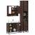 Set mobilier de baie, 3 piese, stejar maro, lemn prelucrat GartenMobel Dekor