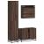 Set mobilier de baie, 3 piese, stejar maro, lemn prelucrat GartenMobel Dekor