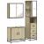 Set mobilier de baie, 3 piese, stejar sonoma, lemn prelucrat GartenMobel Dekor