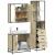 Set mobilier de baie, 3 piese, stejar sonoma, lemn prelucrat GartenMobel Dekor