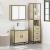 Set mobilier de baie, 3 piese, stejar sonoma, lemn prelucrat GartenMobel Dekor