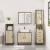 Set mobilier de baie, 3 piese, stejar sonoma, lemn prelucrat GartenMobel Dekor