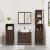 Set mobilier de baie, 3 piese, stejar maro, lemn prelucrat GartenMobel Dekor