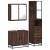 Set mobilier de baie, 3 piese, stejar maro, lemn prelucrat GartenMobel Dekor