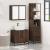 Set mobilier de baie, 3 piese, stejar maro, lemn prelucrat GartenMobel Dekor