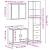 Set mobilier de baie, 3 piese, stejar maro, lemn prelucrat GartenMobel Dekor
