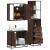 Set mobilier de baie, 3 piese, stejar maro, lemn prelucrat GartenMobel Dekor