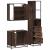 Set mobilier de baie, 3 piese, stejar maro, lemn prelucrat GartenMobel Dekor