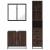 Set mobilier de baie, 3 piese, stejar maro, lemn prelucrat GartenMobel Dekor