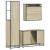 Set mobilier de baie, 3 piese, stejar sonoma, lemn prelucrat GartenMobel Dekor