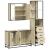 Set mobilier de baie, 3 piese, stejar sonoma, lemn prelucrat GartenMobel Dekor