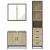 Set mobilier de baie, 3 piese, stejar sonoma, lemn prelucrat GartenMobel Dekor