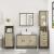 Set mobilier de baie, 3 piese, stejar sonoma, lemn prelucrat GartenMobel Dekor