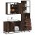 Set mobilier de baie, 3 piese, stejar maro, lemn prelucrat GartenMobel Dekor