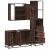 Set mobilier de baie, 3 piese, stejar maro, lemn prelucrat GartenMobel Dekor