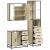 Set mobilier de baie, 3 piese, stejar sonoma, lemn prelucrat GartenMobel Dekor