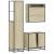 Set mobilier de baie, 3 piese, stejar sonoma, lemn prelucrat GartenMobel Dekor