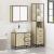 Set mobilier de baie, 3 piese, stejar sonoma, lemn prelucrat GartenMobel Dekor