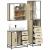 Set mobilier de baie, 3 piese, stejar sonoma, lemn prelucrat GartenMobel Dekor