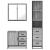 Set mobilier de baie, 3 piese, gri sonoma, lemn prelucrat GartenMobel Dekor