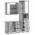 Set mobilier de baie, 3 piese, gri sonoma, lemn prelucrat GartenMobel Dekor