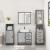Set mobilier de baie, 3 piese, gri sonoma, lemn prelucrat GartenMobel Dekor