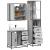 Set mobilier de baie, 3 piese, gri sonoma, lemn prelucrat GartenMobel Dekor