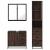 Set mobilier de baie, 3 piese, stejar maro, lemn prelucrat GartenMobel Dekor