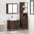 Set mobilier de baie, 3 piese, stejar maro, lemn prelucrat GartenMobel Dekor