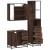 Set mobilier de baie, 3 piese, stejar maro, lemn prelucrat GartenMobel Dekor
