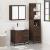 Set mobilier de baie, 3 piese, stejar maro, lemn prelucrat GartenMobel Dekor