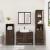 Set mobilier de baie, 3 piese, stejar maro, lemn prelucrat GartenMobel Dekor