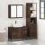 Set mobilier de baie, 3 piese, stejar maro, lemn prelucrat GartenMobel Dekor