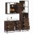 Set mobilier de baie, 3 piese, stejar maro, lemn prelucrat GartenMobel Dekor