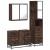 Set mobilier de baie, 3 piese, stejar maro, lemn prelucrat GartenMobel Dekor