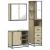 Set mobilier de baie, 3 piese, stejar sonoma, lemn prelucrat GartenMobel Dekor