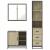 Set mobilier de baie, 3 piese, stejar sonoma, lemn prelucrat GartenMobel Dekor