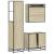 Set mobilier de baie, 3 piese, stejar sonoma, lemn prelucrat GartenMobel Dekor