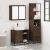 Set mobilier de baie, 3 piese, stejar maro, lemn prelucrat GartenMobel Dekor