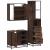 Set mobilier de baie, 3 piese, stejar maro, lemn prelucrat GartenMobel Dekor